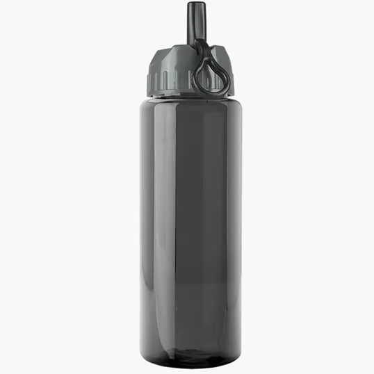 Garyline® Slim Fit RPET Bottle with Ring-Straw Lid, 32 oz. — view 5