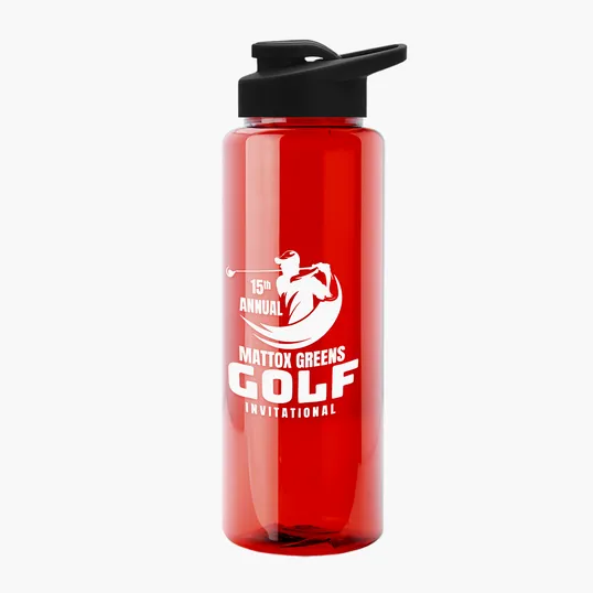 Garyline® Slim Fit RPET Bottle with Drink-Thru Lid, 32 oz. — view 125