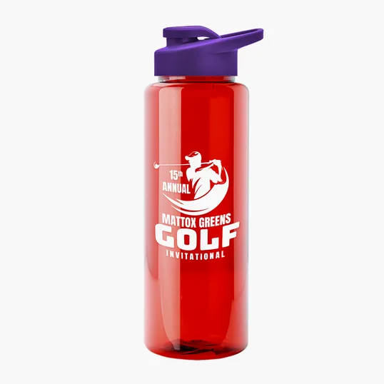 Garyline® Slim Fit RPET Bottle with Drink-Thru Lid, 32 oz. — view 101