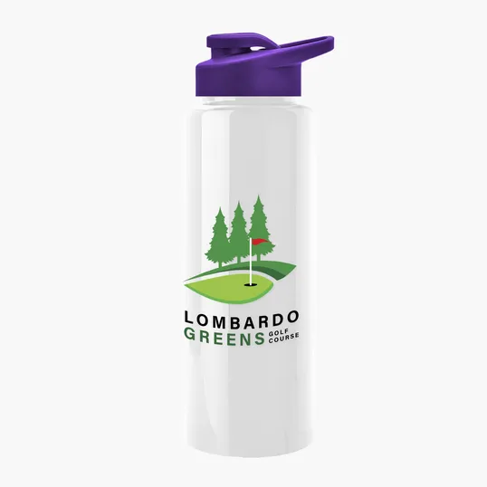 Garyline® Slim Fit RPET Bottle with Drink-Thru Lid, 32 oz. — view 107