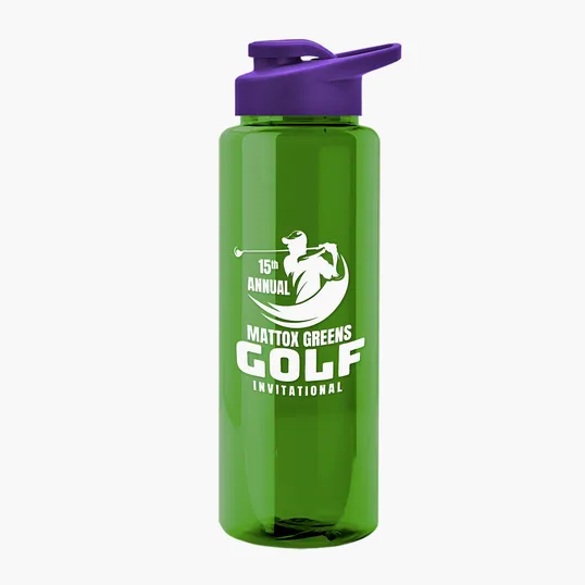 Garyline® Slim Fit RPET Bottle with Drink-Thru Lid, 32 oz. — view 99