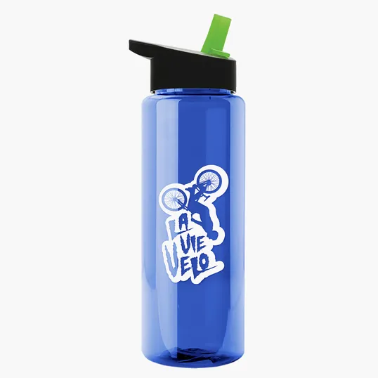 Garyline® Slim Fit RPET Bottle with Flip-Straw Lid, 32 oz. — view 116
