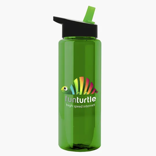 Garyline® Slim Fit RPET Bottle with Flip-Straw Lid, 32 oz. — view 103