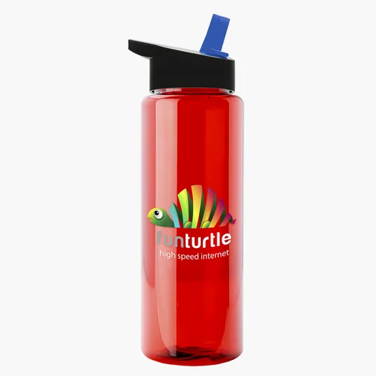 Garyline® Slim Fit RPET Bottle with Flip-Straw Lid, 32 oz. — view 109