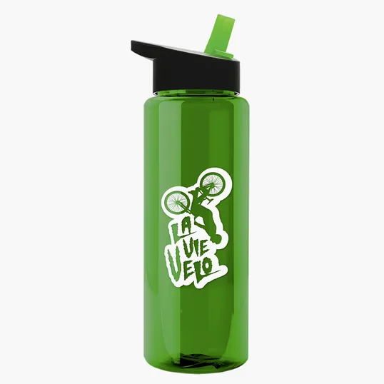Garyline® Slim Fit RPET Bottle with Flip-Straw Lid, 32 oz. — view 102