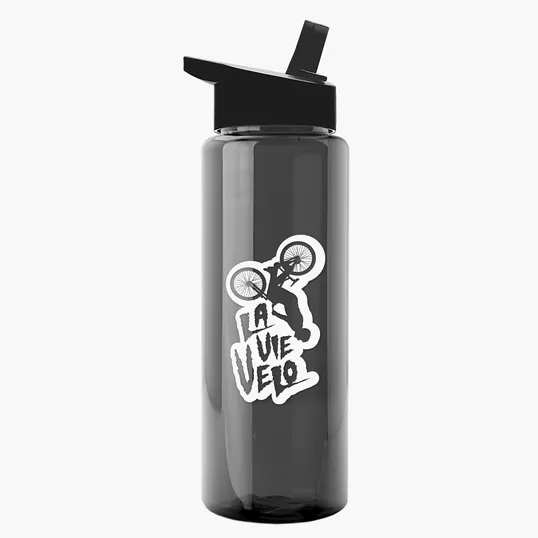Garyline® Slim Fit RPET Bottle with Flip-Straw Lid, 32 oz. — view 118