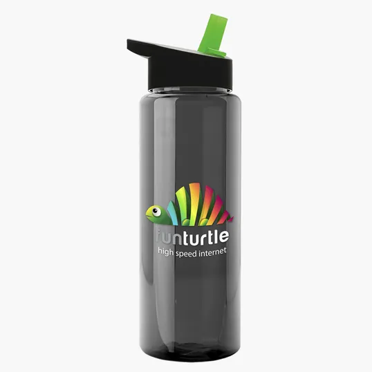 Garyline® Slim Fit RPET Bottle with Flip-Straw Lid, 32 oz. — view 123