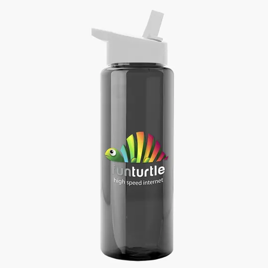 Garyline® Slim Fit RPET Bottle with Flip-Straw Lid, 32 oz. — view 124
