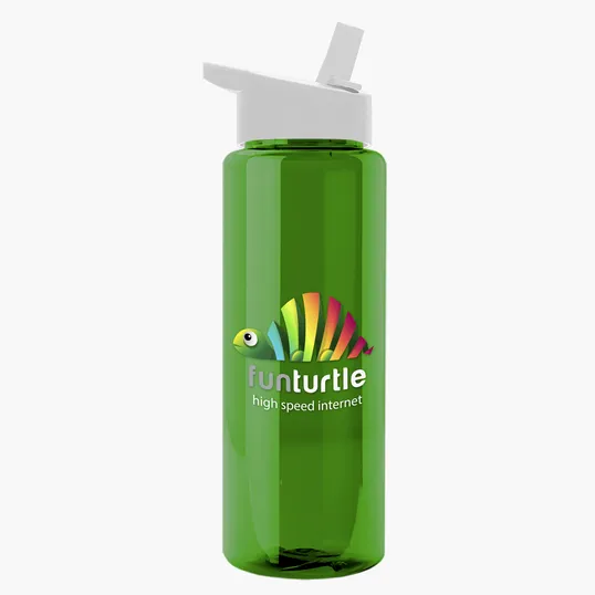 Garyline® Slim Fit RPET Bottle with Flip-Straw Lid, 32 oz. — view 104