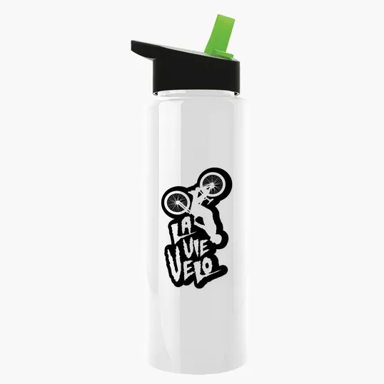 Garyline® Slim Fit RPET Bottle with Flip-Straw Lid, 32 oz. — view 129