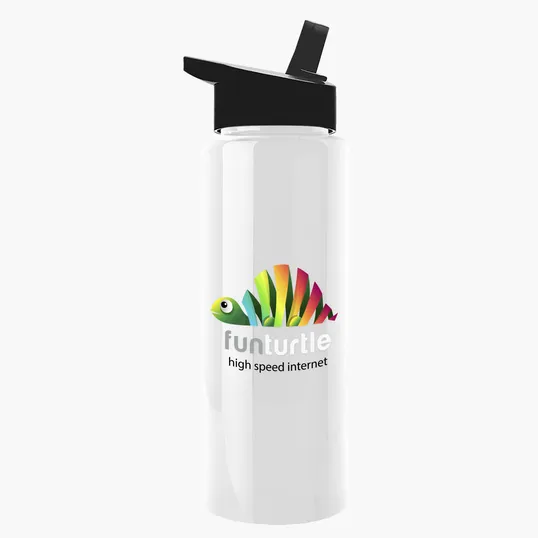 Garyline® Slim Fit RPET Bottle with Flip-Straw Lid, 32 oz. — view 126