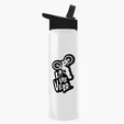 Garyline® Slim Fit RPET Bottle with Flip-Straw Lid, 32 oz. — view 125