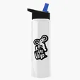 Garyline® Slim Fit RPET Bottle with Flip-Straw Lid, 32 oz. — view 127