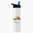 Garyline® Slim Fit RPET Bottle with Flip-Straw Lid, 32 oz. — view 128