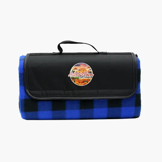 Garyline® Roll-Up Plaid Fleece Picnic Blanket, 47" x 52" — view 4