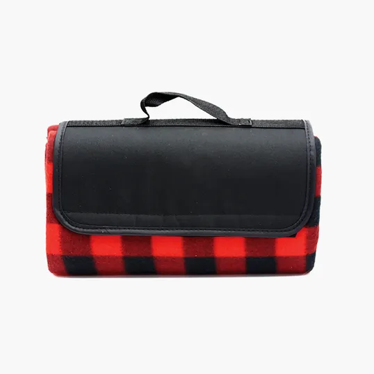Garyline® Roll-Up Plaid Fleece Picnic Blanket, 47" x 52" — view 2
