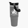 Garyline® Bravo Stainless Steel Bottle with 2-in-1 Flip-Straw Lid, 30 oz. — view 4