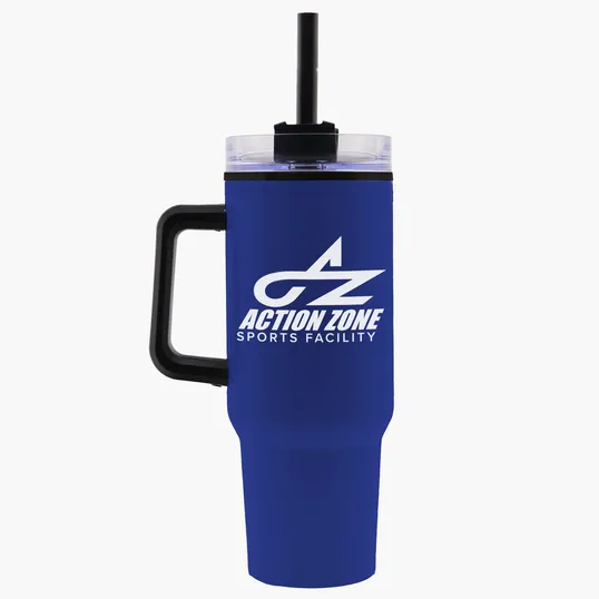 Garyline® Roam Stainless Steel Handle Mug with Straw, 40 oz. — view 4