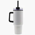 Garyline® Roam Stainless Steel Handle Mug with Straw, 40 oz. — view 3