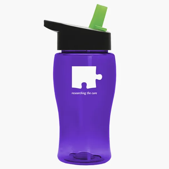 Garyline® Poly+ Jr. Transparent Bottle with Flip-Straw Lid, 18 oz. — view 75