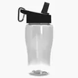 Garyline® Poly+ Jr. Transparent Bottle with Flip-Straw Lid, 18 oz.