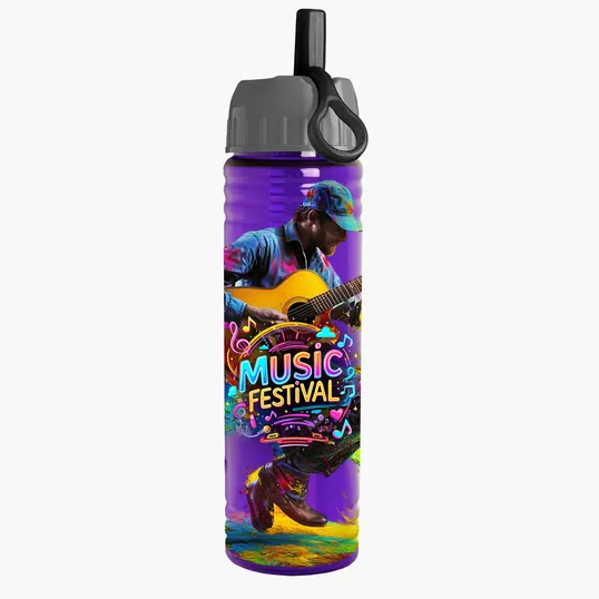 Garyline® Slim Fit Bottle with Ring-Straw Lid, 24 oz. — view 36
