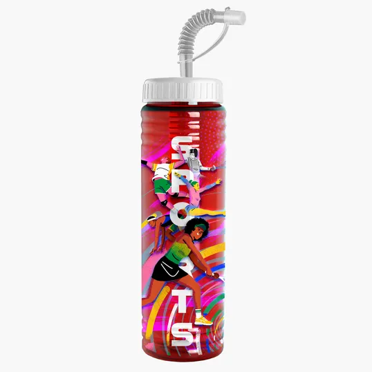 Garyline® Slim Fit Bottle with Straw Lid, 24 oz. — view 120