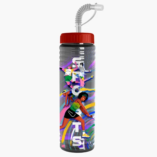Garyline® Slim Fit Bottle with Straw Lid, 24 oz. — view 63