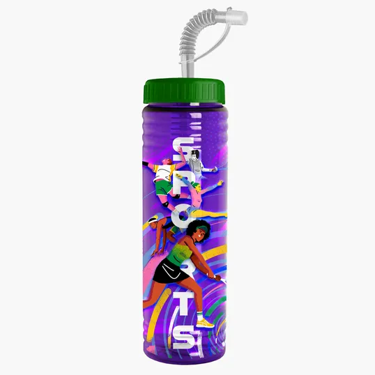 Garyline® Slim Fit Bottle with Straw Lid, 24 oz. — view 48