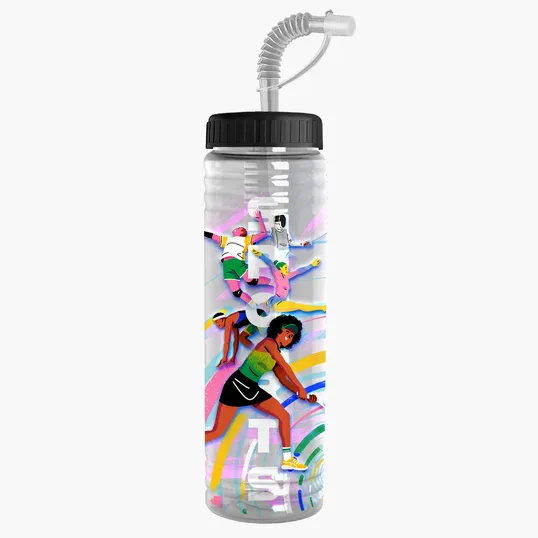 Garyline® Slim Fit Bottle with Straw Lid, 24 oz. — view 10