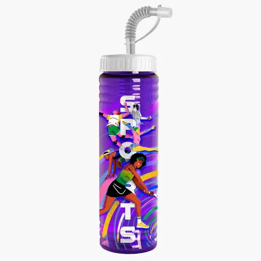 Garyline® Slim Fit Bottle with Straw Lid, 24 oz. — view 122