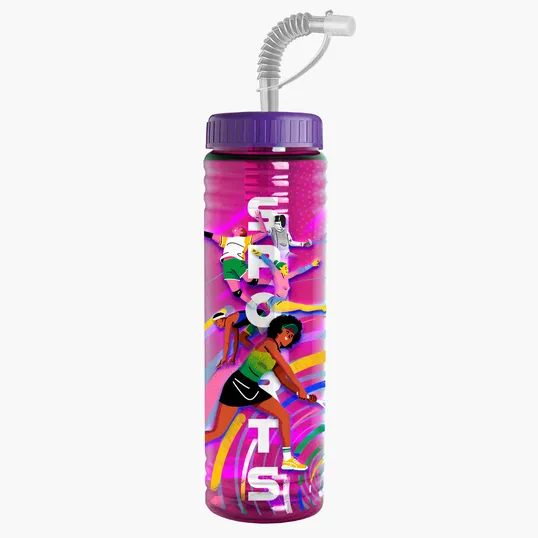 Garyline® Slim Fit Bottle with Straw Lid, 24 oz. — view 105