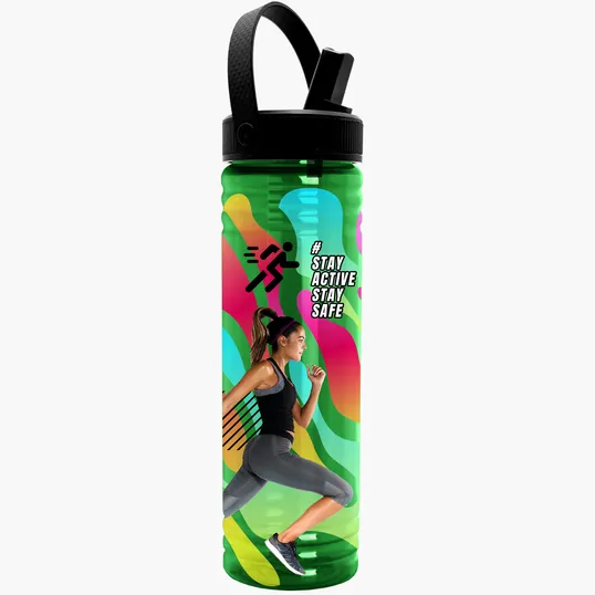 Garyline® Slim Fit Bottle with Flip-Straw, Swivel-Handle Lid, 24 oz. — view 26