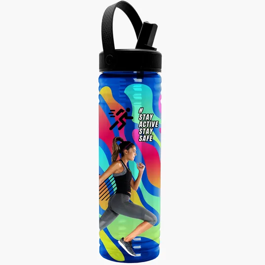 Garyline® Slim Fit Bottle with Flip-Straw, Swivel-Handle Lid, 24 oz. — view 18