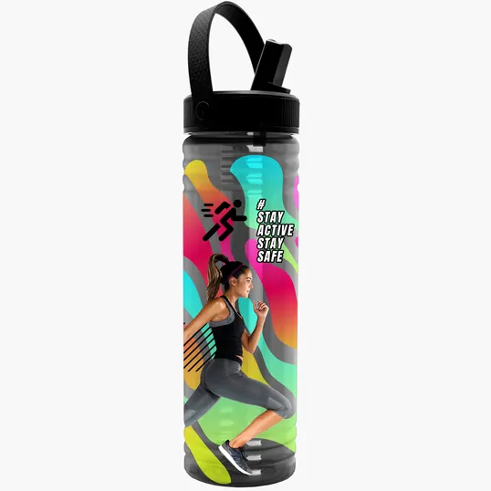 Garyline® Slim Fit Bottle with Flip-Straw, Swivel-Handle Lid, 24 oz. — view 14