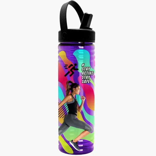 Garyline® Slim Fit Bottle with Flip-Straw, Swivel-Handle Lid, 24 oz. — view 37