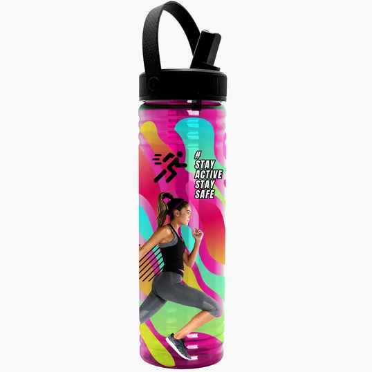Garyline® Slim Fit Bottle with Flip-Straw, Swivel-Handle Lid, 24 oz. — view 21