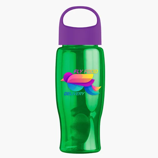 Garyline® Poly+ Bottle with Oval Crest Lid, 27 oz. — view 180