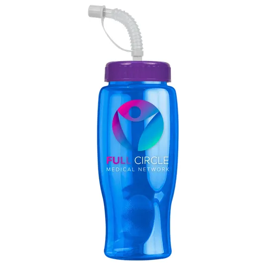 Garyline® Poly+ Bottle with Straw Lid, 27 oz. — view 151