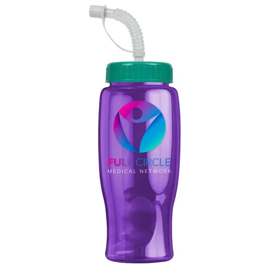 Garyline® Poly+ Bottle with Straw Lid, 27 oz. — view 146