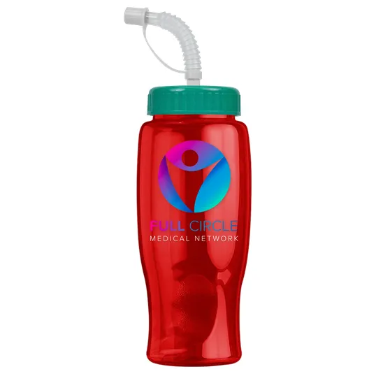 Garyline® Poly+ Bottle with Straw Lid, 27 oz. — view 144