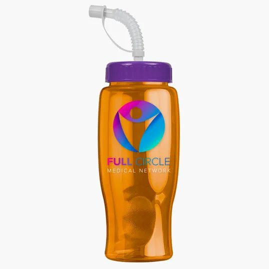 Garyline® Poly+ Bottle with Straw Lid, 27 oz. — view 155