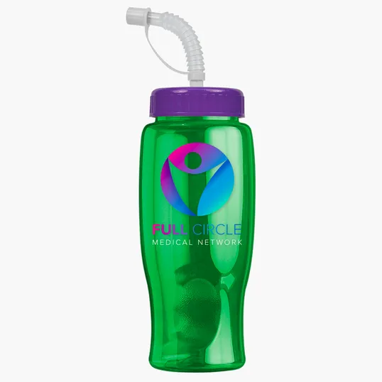 Garyline® Poly+ Bottle with Straw Lid, 27 oz. — view 153