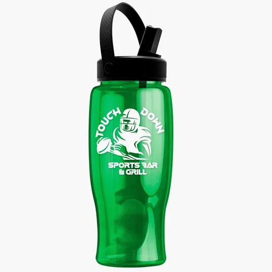 Garyline® Poly+ Bottle with Flip-Straw, Swivel-Handle Lid, 27 oz. — view 28