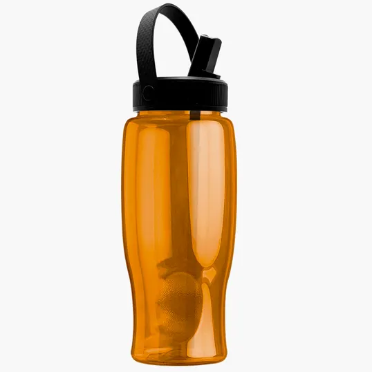 Garyline® Poly+ Bottle with Flip-Straw, Swivel-Handle Lid, 27 oz. — view 5