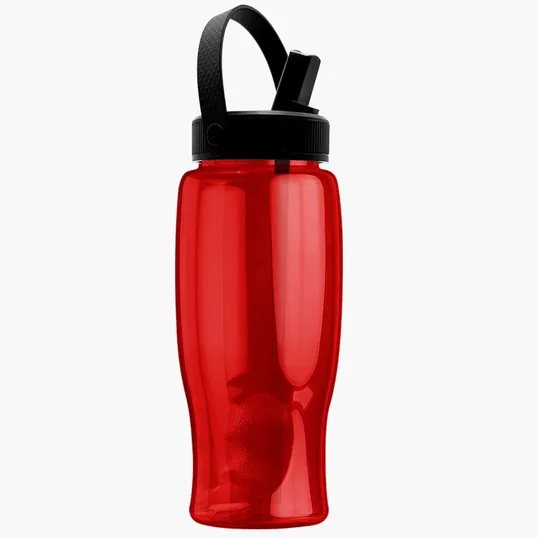 Garyline® Poly+ Bottle with Flip-Straw, Swivel-Handle Lid, 27 oz. — view 6