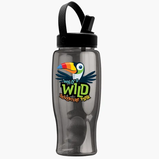 Garyline® Poly+ Bottle with Flip-Straw, Swivel-Handle Lid, 27 oz. — view 20