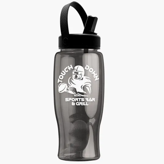 Garyline® Poly+ Bottle with Flip-Straw, Swivel-Handle Lid, 27 oz. — view 21