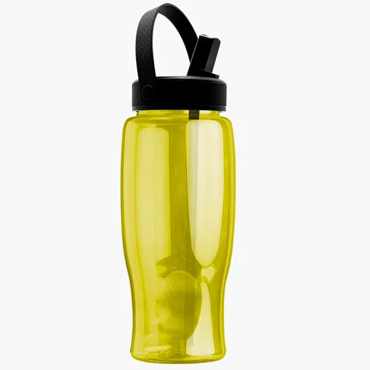 Garyline® Poly+ Bottle with Flip-Straw, Swivel-Handle Lid, 27 oz. — view 2