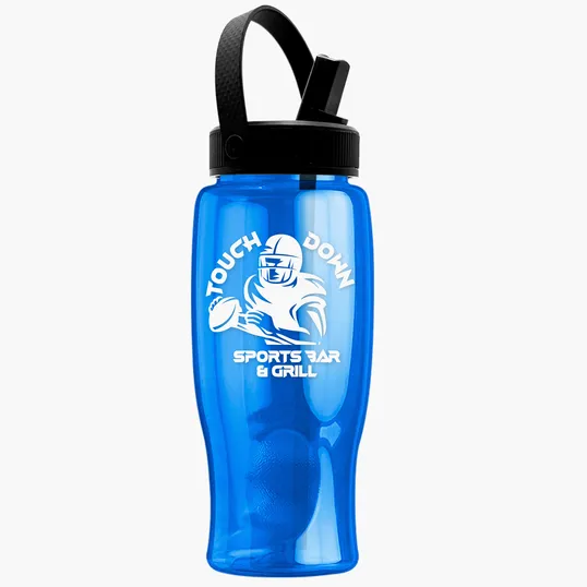 Garyline® Poly+ Bottle with Flip-Straw, Swivel-Handle Lid, 27 oz. — view 25